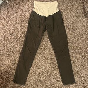 Indigo Blue Maternity Pants - Army Green